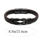 “To My Man” Leather Bracelet