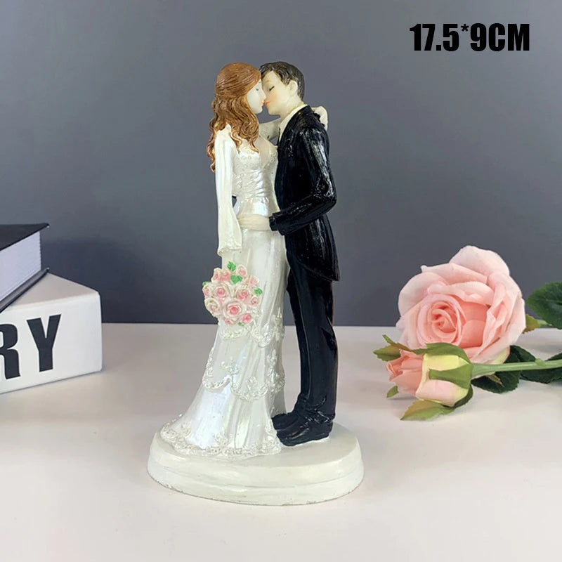 Bride & Groom Cake Topper Decor