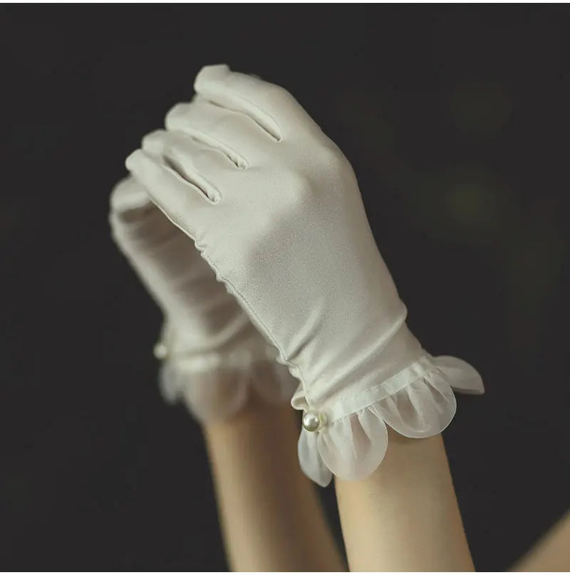 Satin & Tulle Bridal Gloves