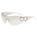 Heart Temple Y2K Sunglasses