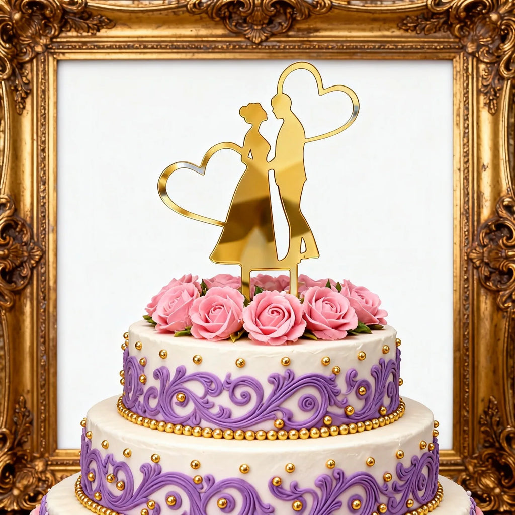 Acrylic Couple Wedding Cake Topper