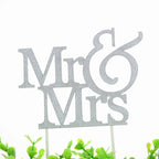 Gold & Silver Mr & Mrs Cake Topper