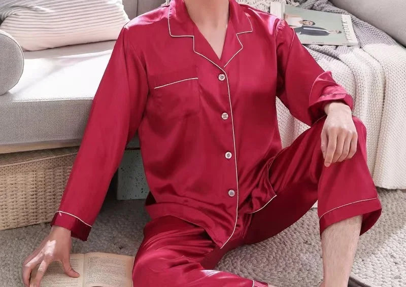 Custom Couple Satin Pajamas