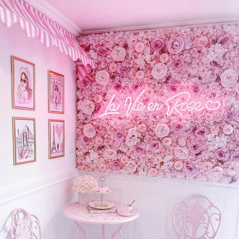 Silk Rose & Peony Flower Wall Panel