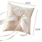 White Lace Pearl Flower Girl Basket