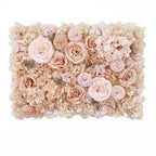 Silk Rose & Peony Flower Wall Panel