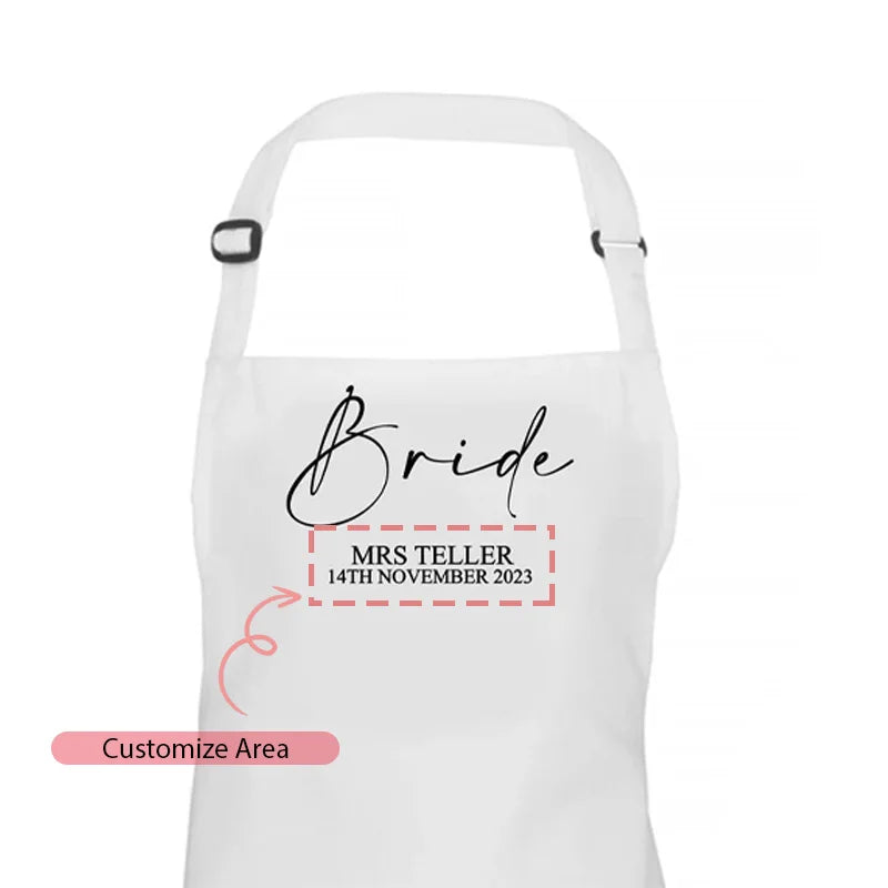 Custom Wedding Couple Apron