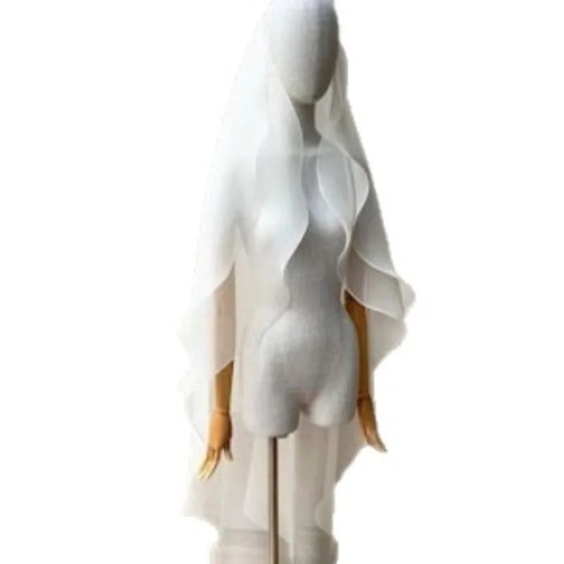 Curled Edge Double Layer Veil