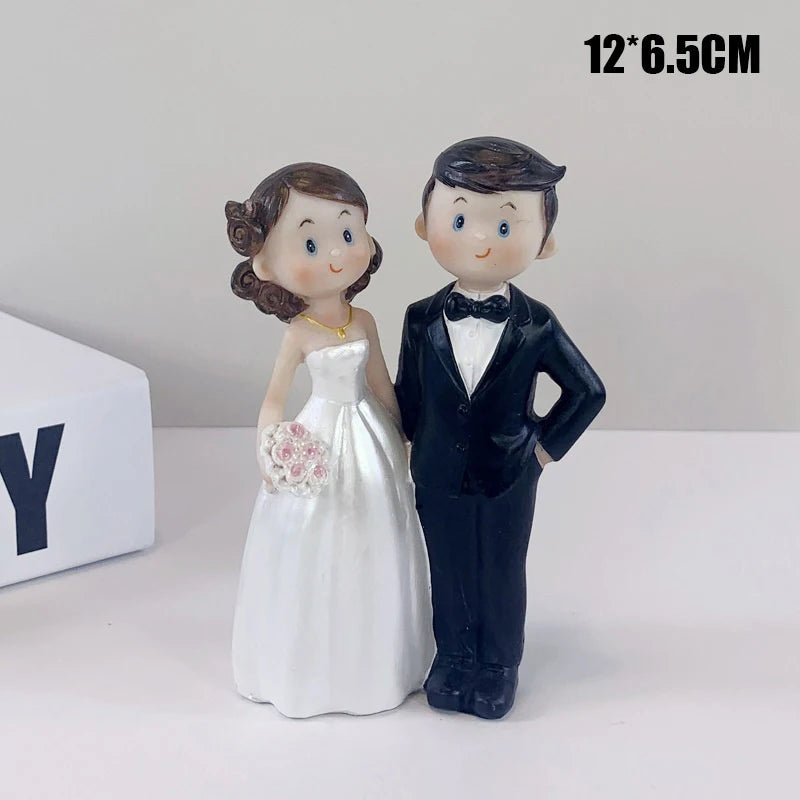 Bride & Groom Cake Topper Decor