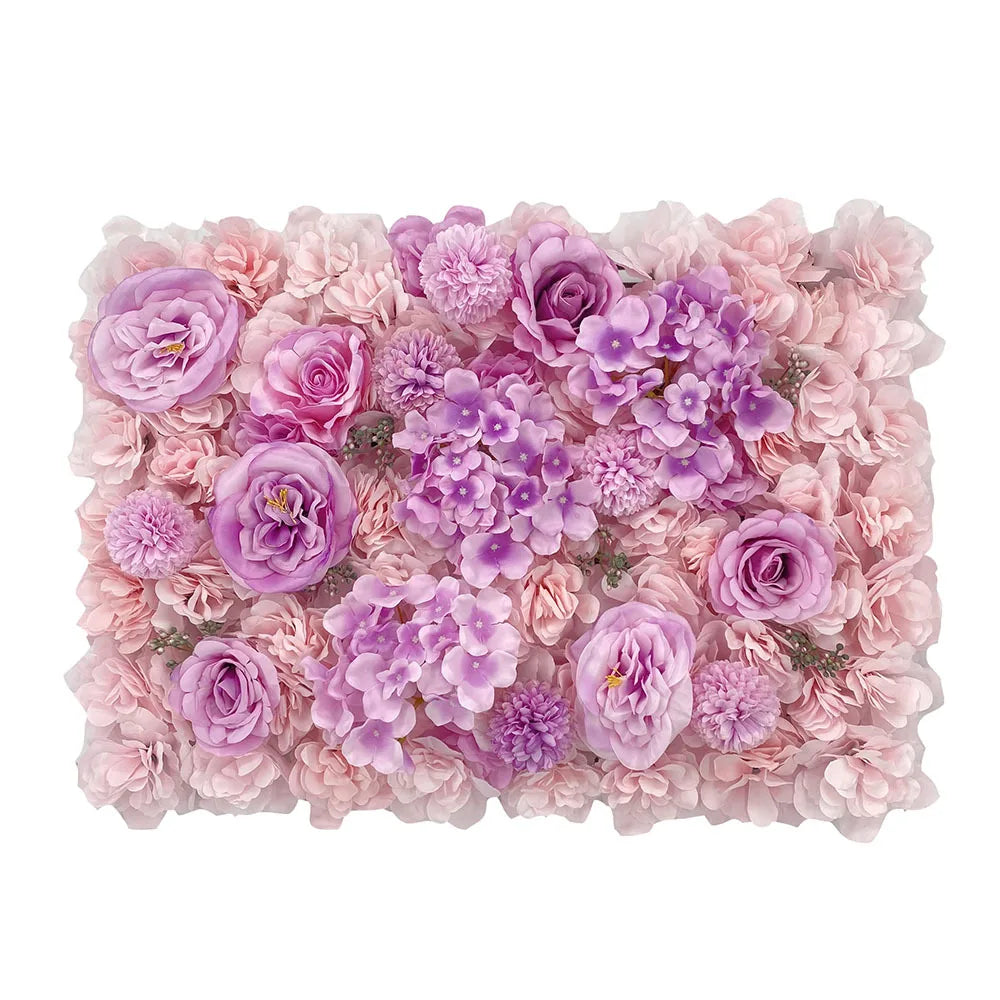 Silk Rose & Peony Flower Wall Panel