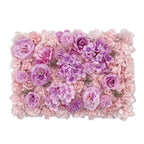 Silk Rose & Peony Flower Wall Panel
