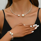 Pearl & Rhinestone Bridal Jewelry Set