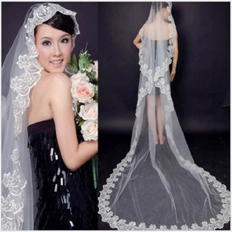 108” Cathedral Lace Bridal Veil