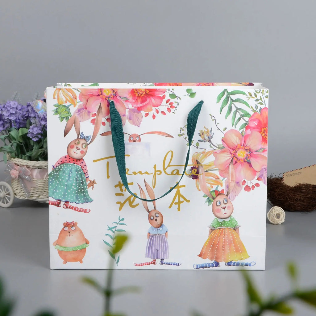 Custom White Shopping Gift Bags
