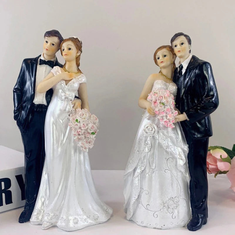 Bride & Groom Cake Topper Decor