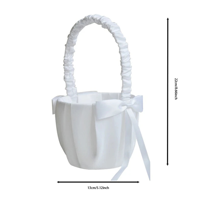 Pearl Flower Girl Basket