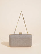 Silver Rhinestone Evening Clutch
