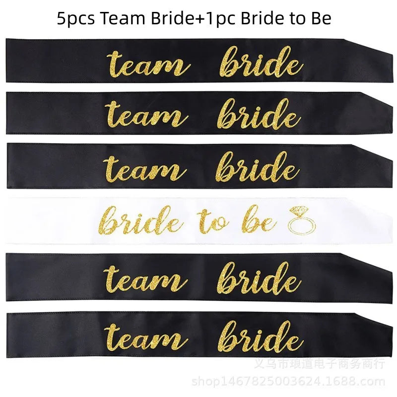 Rose Gold Team Bride Sash