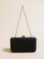 Silver Rhinestone Evening Clutch