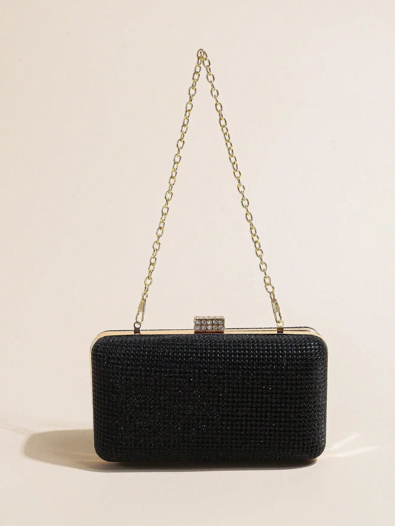 Silver Rhinestone Evening Clutch