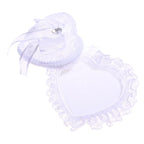 White Lace Pearl Flower Girl Basket