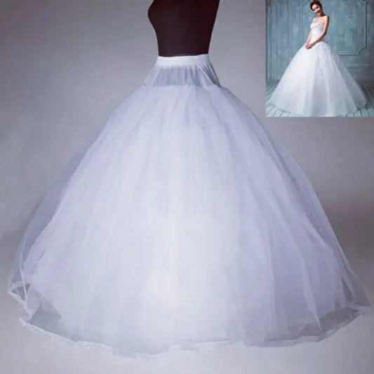Multi-Layer Tulle Petticoat Underskirt – Hoopless Wedding Dress Slip for A-Line Gowns