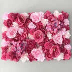 Silk Rose & Peony Flower Wall Panel