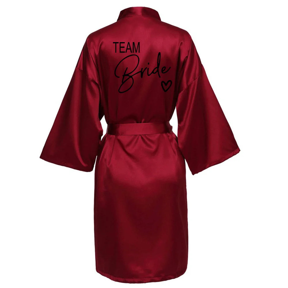 Team Bride Satin Robe
