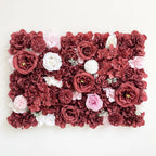 Silk Rose & Peony Flower Wall Panel