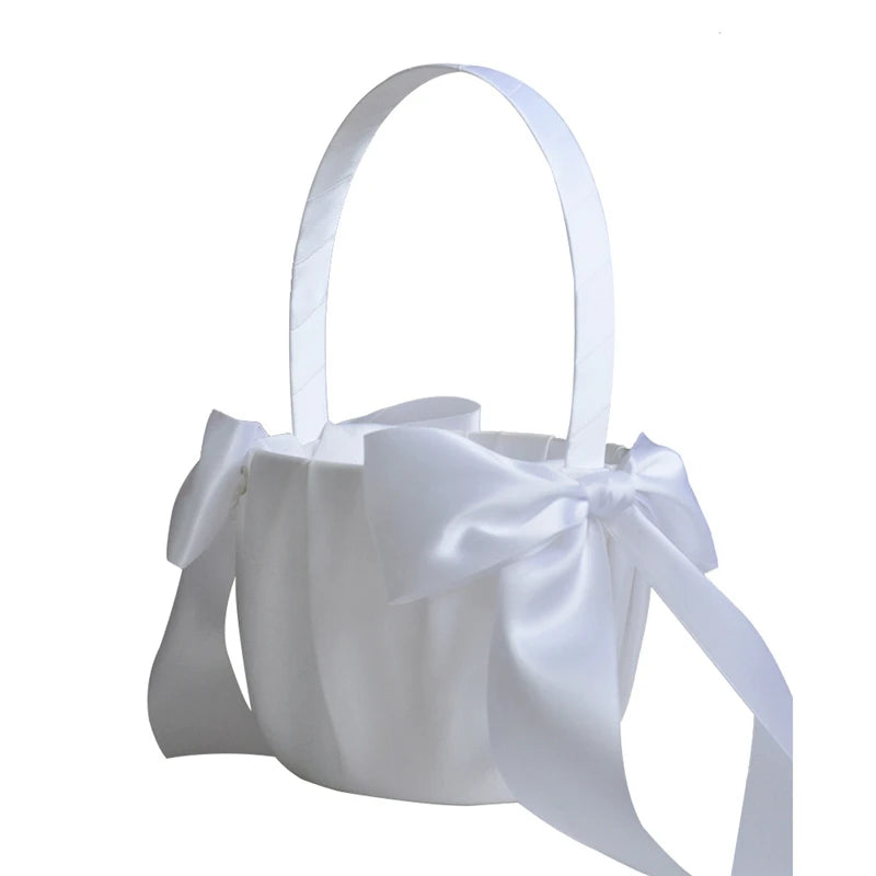 Pearl Flower Girl Basket