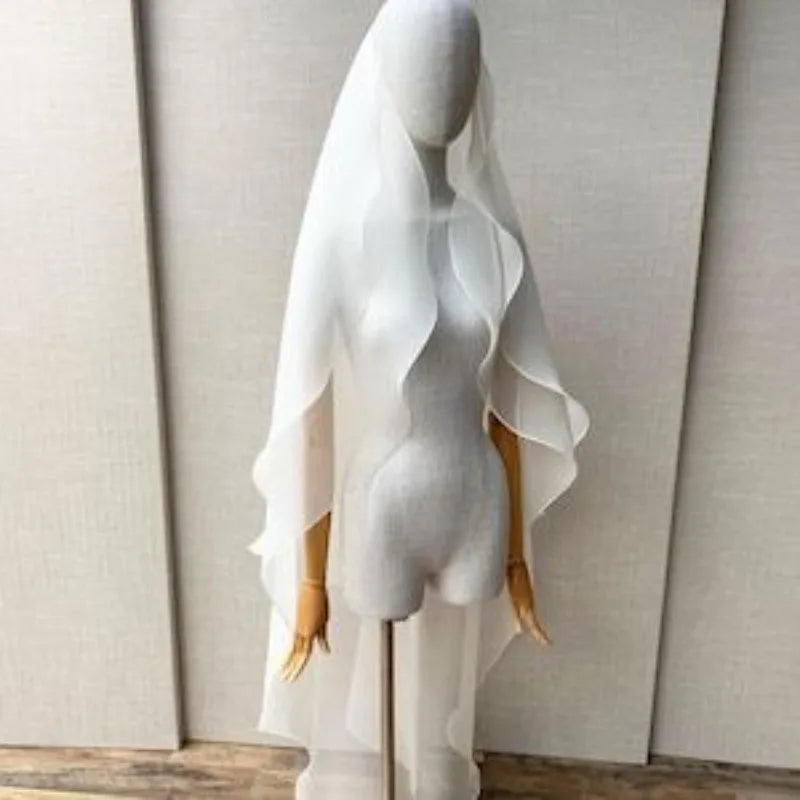 Curled Edge Double Layer Veil
