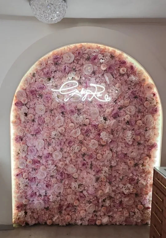 Silk Rose & Peony Flower Wall Panel