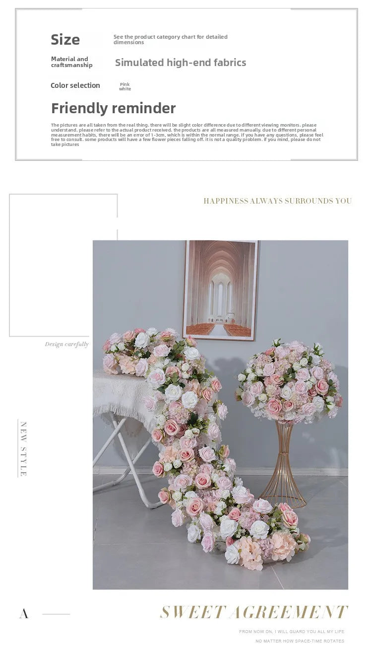 Pink Artificial Flower Decor Set