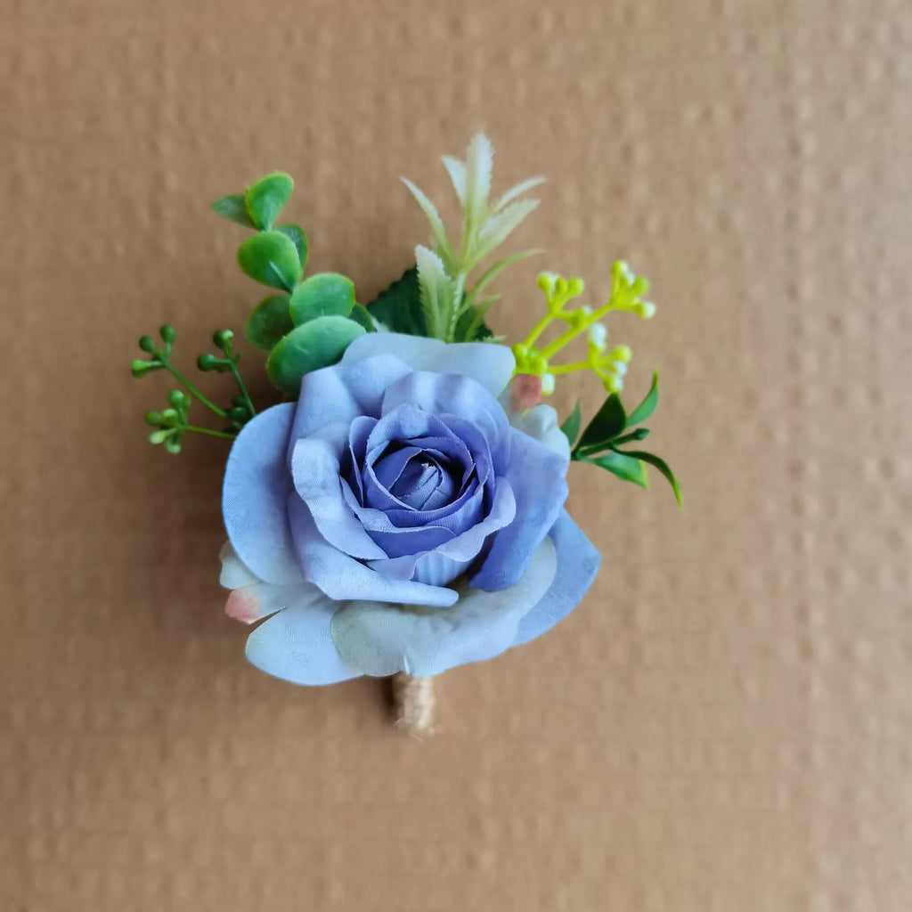 Beige Rose Wedding Boutonniere