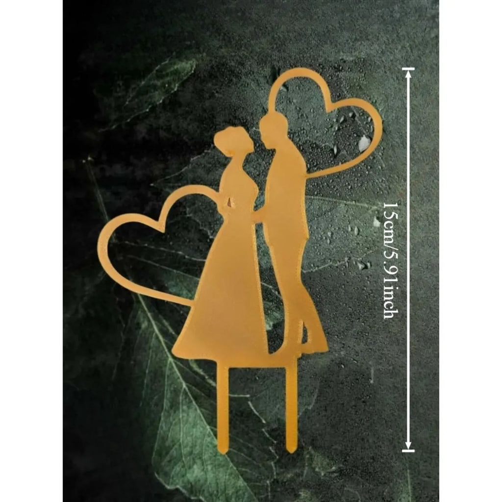 Acrylic Couple Wedding Cake Topper