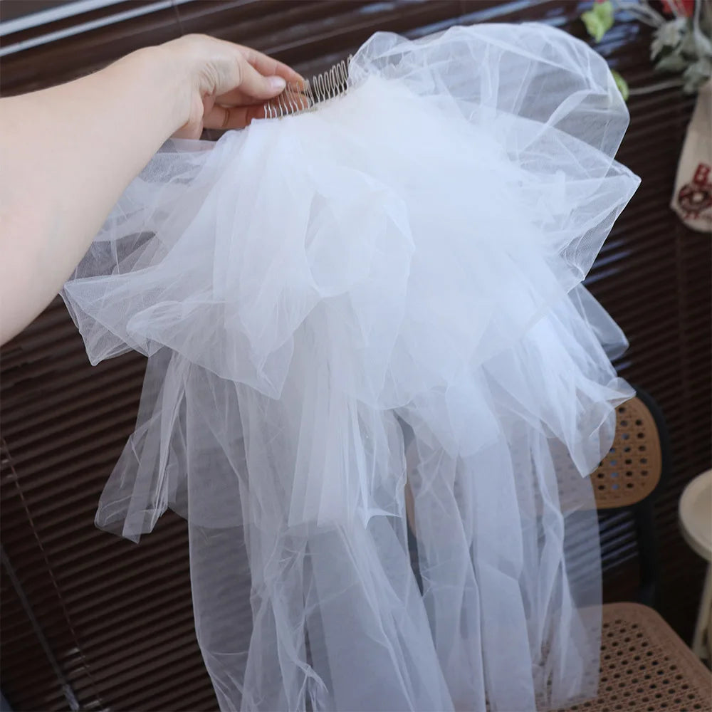 Multi Layer Bridal Veil with Comb