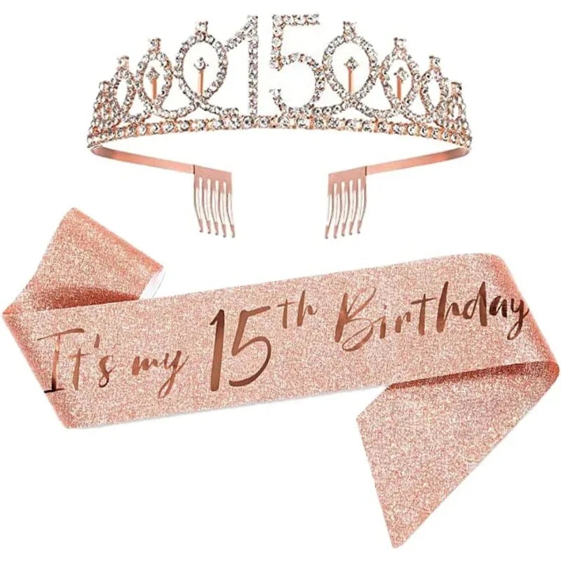 15th Birthday Sash & Tiara Set