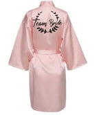 Team Bride Satin Kimono Robe