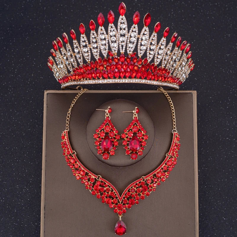 Crystal Bridal Crown Jewelry Set
