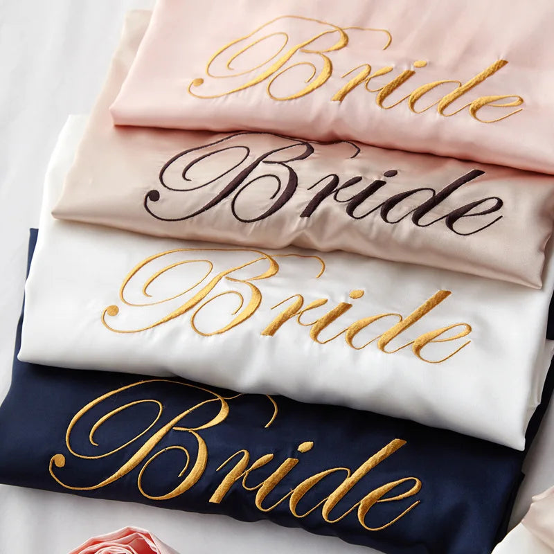 Bridal Satin Kimono Robe