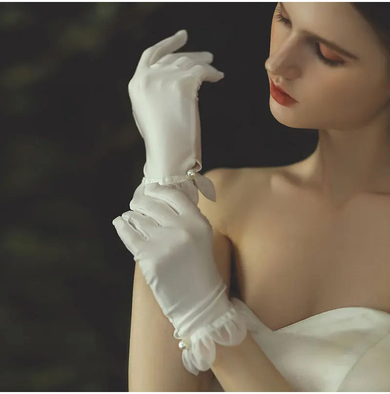 Satin & Tulle Bridal Gloves