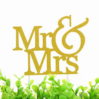 Gold & Silver Mr & Mrs Cake Topper