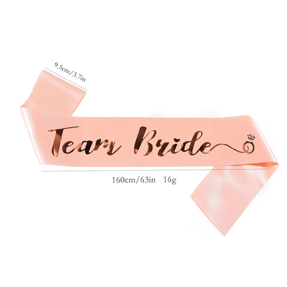 Rose Gold Team Bride Sash
