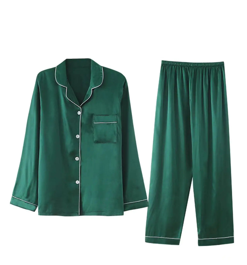Custom Couple Satin Pajamas