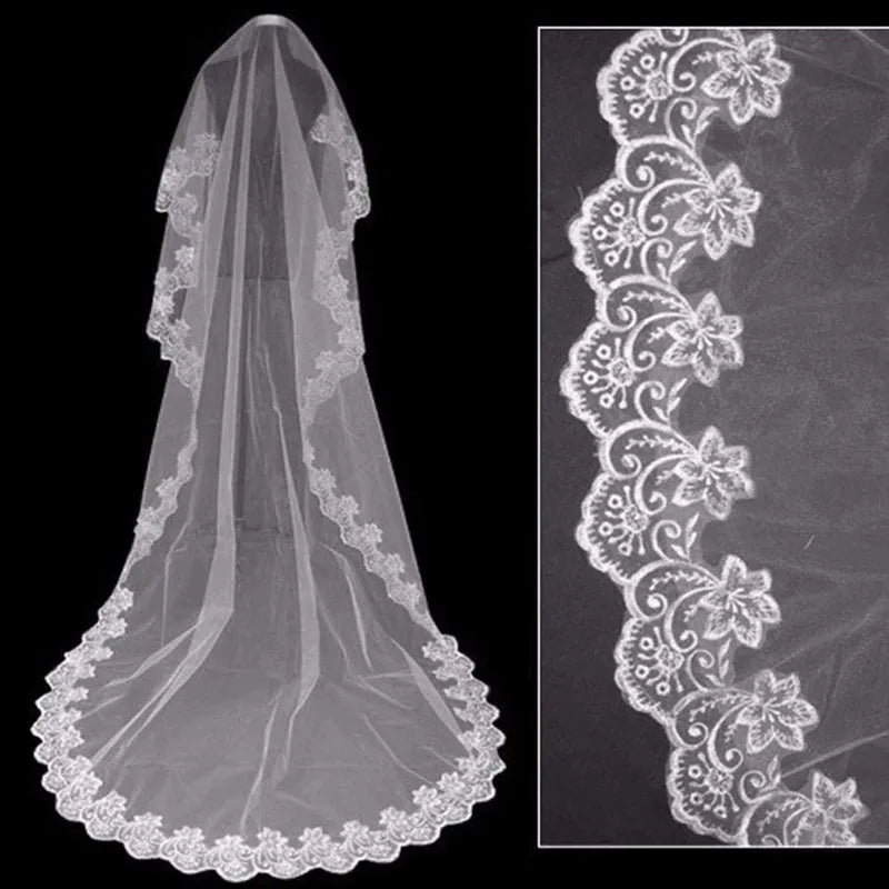 Double-Layer Lace Bridal Veil