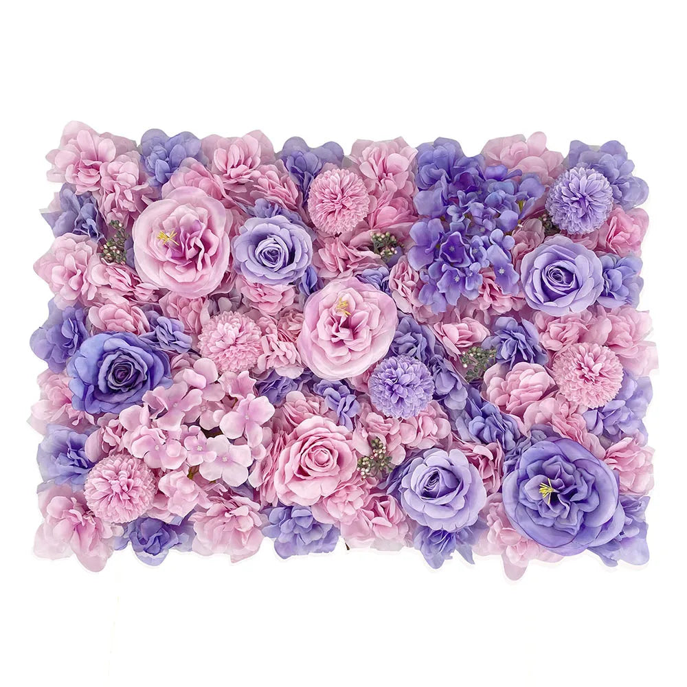 Silk Rose & Peony Flower Wall Panel