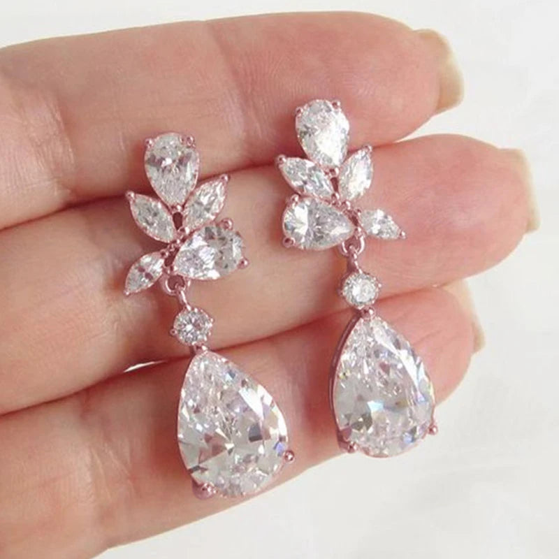 Crystal Drop Statement Earrings