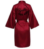 Team Bride Satin Kimono Robe