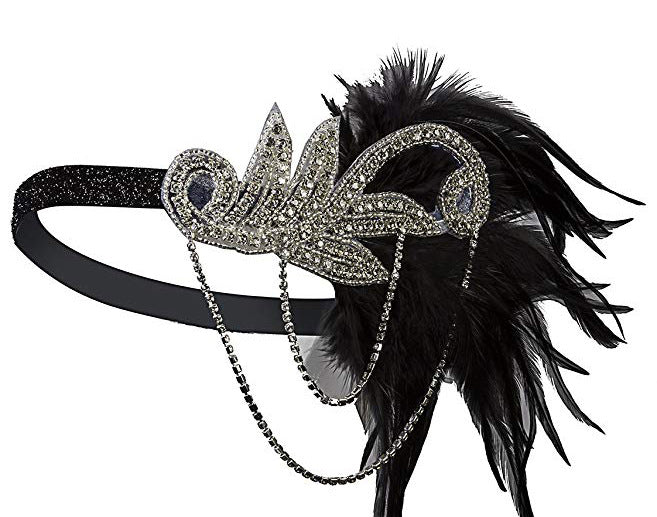 1920s Flapper Feather Headband