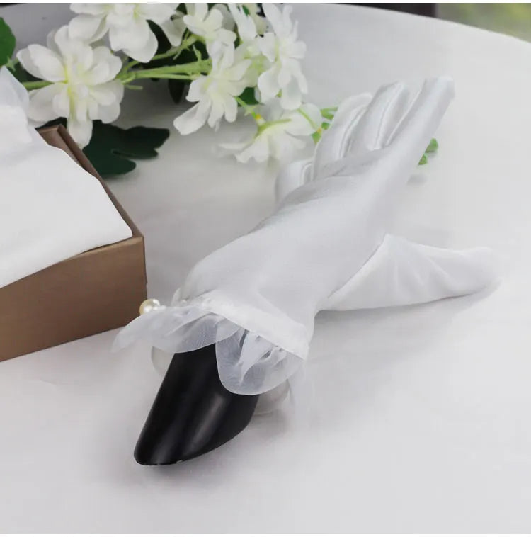 Satin & Tulle Bridal Gloves